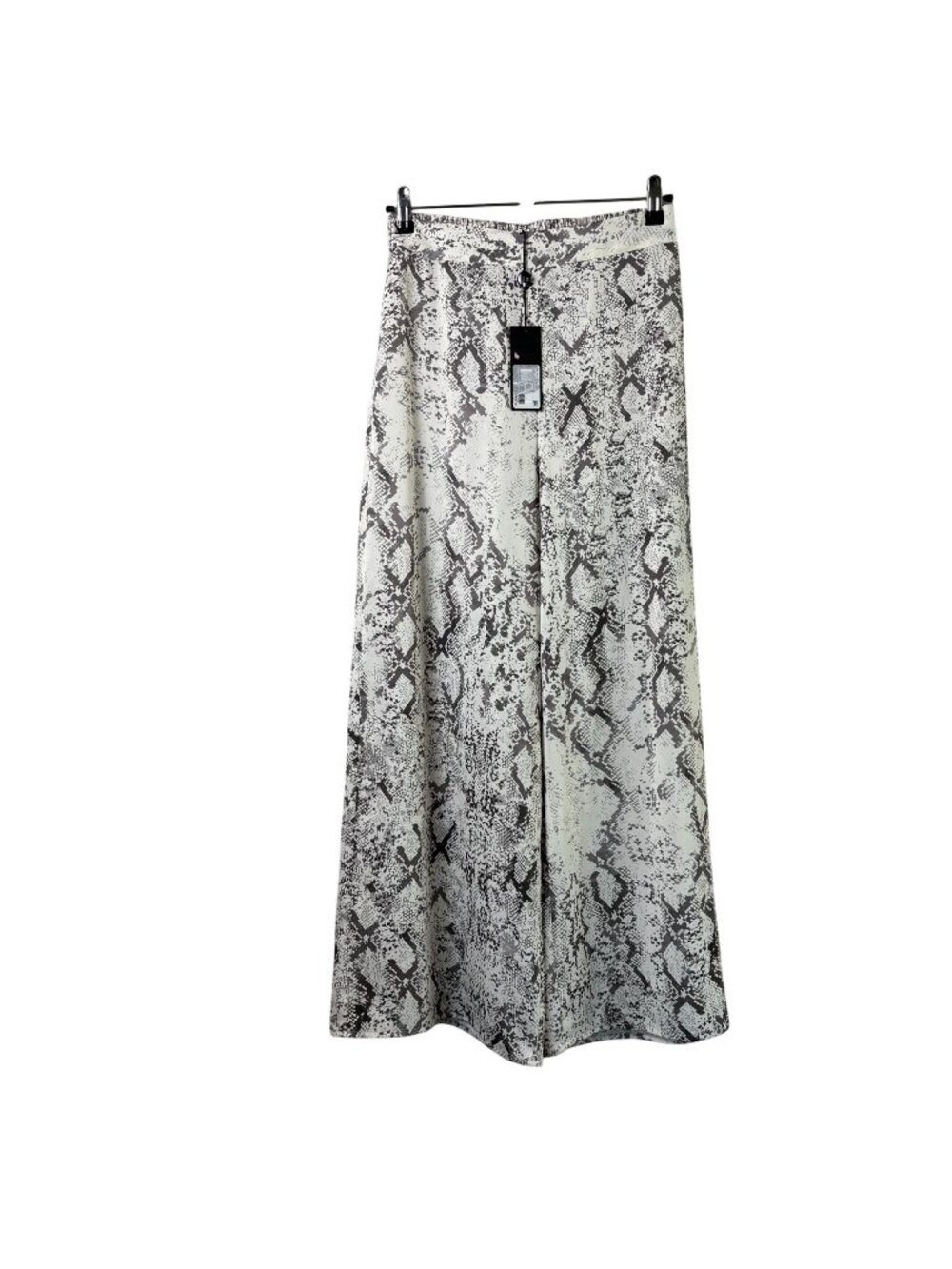 Gianni Bini‎ Wide Leg Pants Womens S Gray Cream Snake Skin Print Pull On NWT